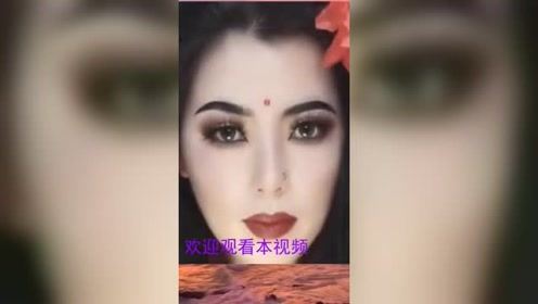 小姐姐往头上戴了一朵花，接下来秒变印度美女