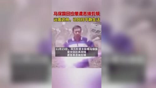 马保国首次回应网上的恶搞视频，马保国：我闪