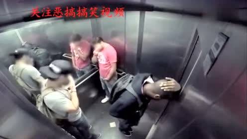 电梯恶搞搞笑视频