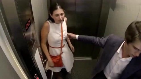 爆笑恶搞：电梯里的恶作剧，美女直接吓哭了！