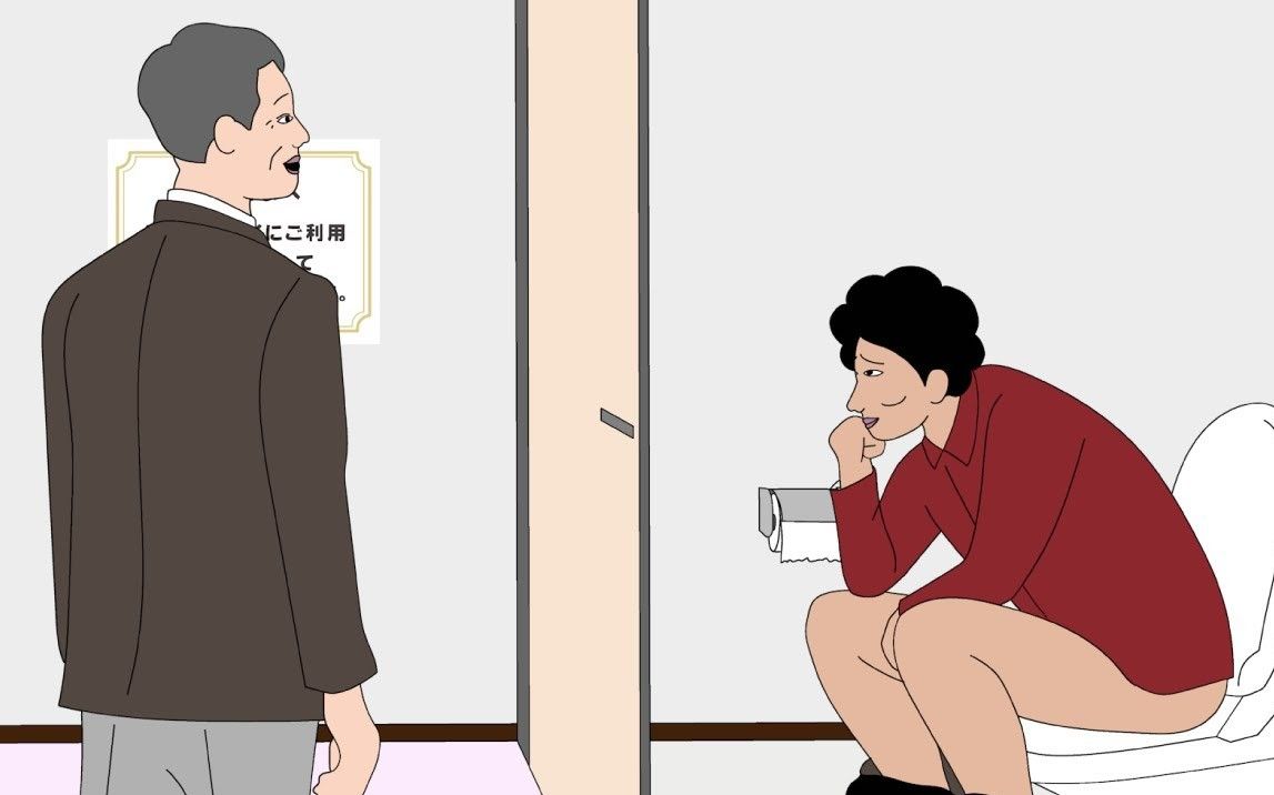 日本沙雕动画短片「在厕所遇见话痨」