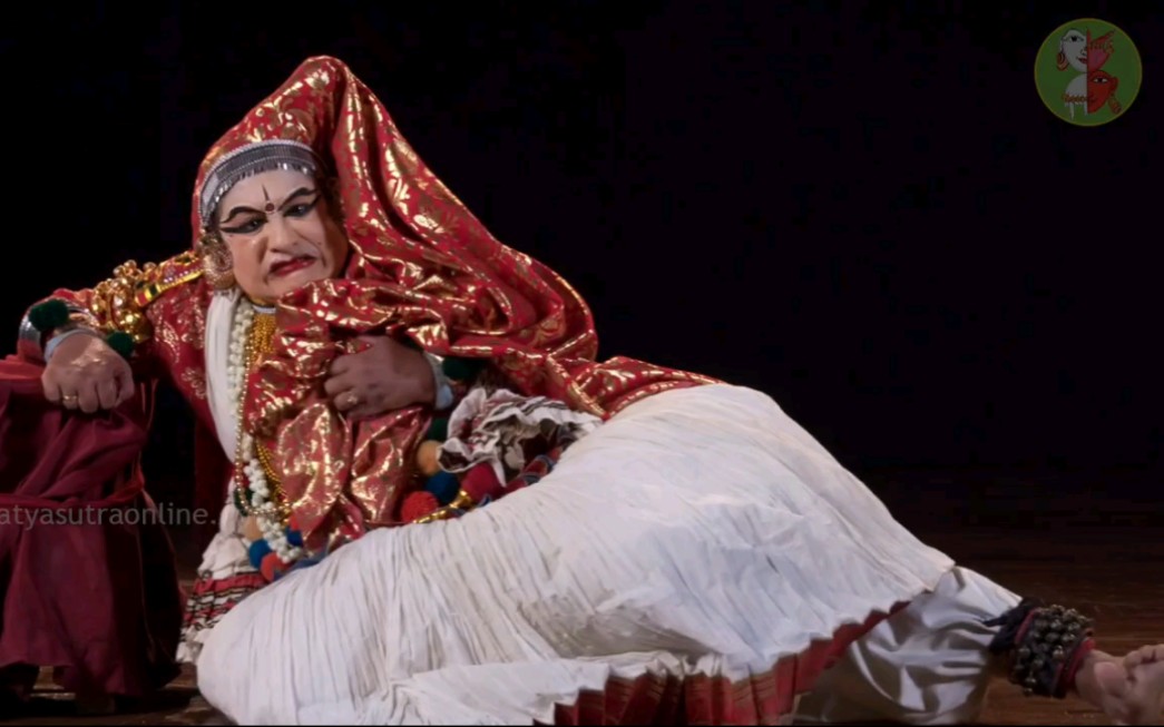 印古典卡塔卡利舞 刻画女性片段