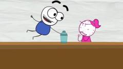 搞笑铅笔动画：女友生病痛苦不堪，小笨蛋为她
