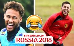 2018世界杯场外明星搞笑瞬间，球员犯起中二来还
