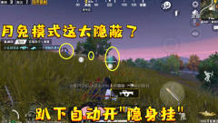 和平精英：月兔模式这超隐蔽，趴下开隐身挂灭