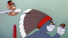 猫和老鼠：汤姆化身飞刀小能手，竟被打的举白