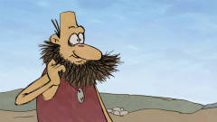 疯狂的原始人：看原始人，是怎么刮胡子的，还