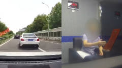 车被加塞导致女儿头被磕碰 父亲高速路疯狂别车