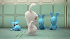 疯狂的兔子：兔子变成一半蓝一半白，下秒兔子