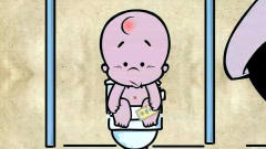搞笑小破孩：上厕所被套路，纸巾没有了