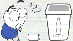 铅笔男孩扔垃圾，垃圾桶却将垃圾吐了出来？结