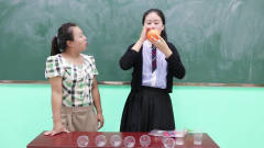 学霸王小九乐园：同学挑战用气球吹水杯，没想